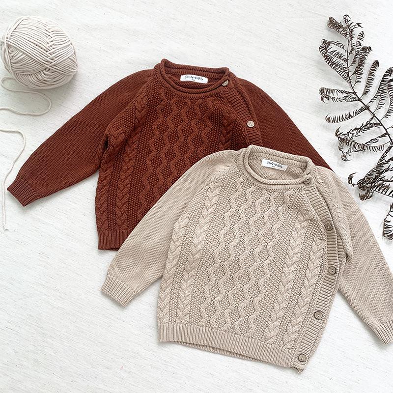 

Cardigan Baby Kids Boys Girls Long Sleeve Pure Color Knit Sweater Autumn Winter Pullover Sweaters Children's ClothesCardigan, S62202 beige