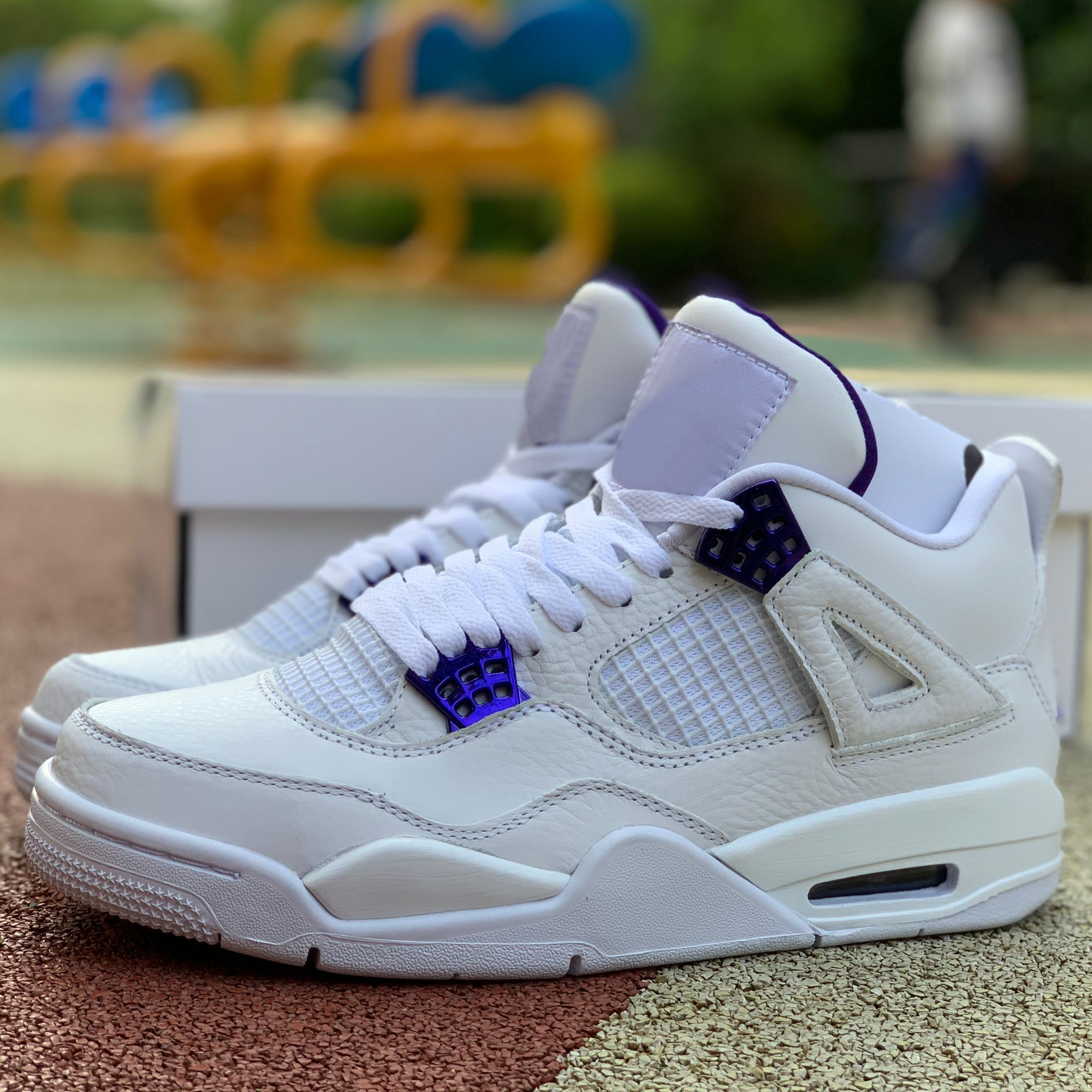 

Top Quality Jumpman 4 Basketball Shoes 4s University Blue Men Women Sneakers Sports Trainers Black Cat Tour Yellow Bred Fire Red Cactus Jack Sports Size Us5-Us13, Box