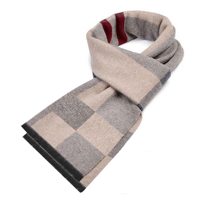 

Scarves Fashion Men's Scarf Warm And Thick Plaid Brushed Cotton In Autumn WinterScarves
