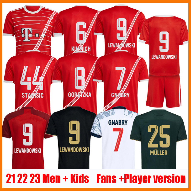 

21 22 23 LEWANDOWSKI soccer jerseys Fan Player version SANE GORETZKA COMAN MULLER DAVIES HERNANDEZ GNABRY Kids kit 2022 2023 Camisa de futebol football shirt, 22-23 kids home kits