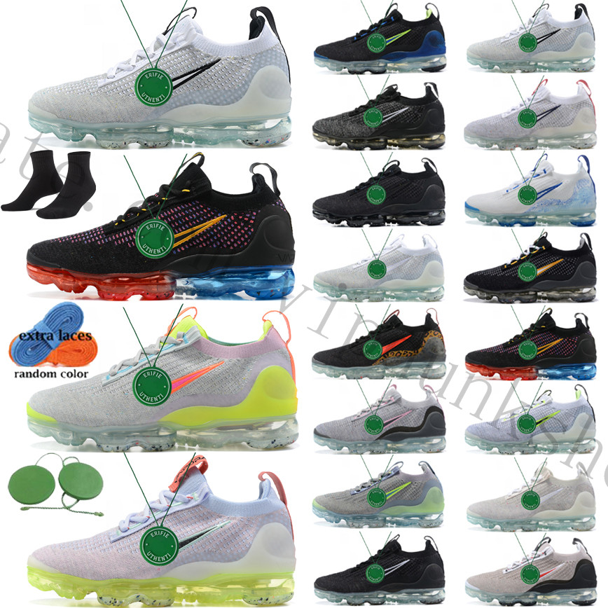 

Men Women White x Flykni Running Shoes Wolf Grey Volt Armory Chlorine Blue Oreo Pink Purple Black Multi color Phantom Metallic Silver sports shoes, Color # 11