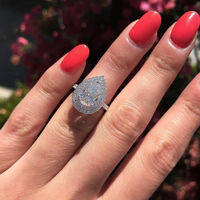 2022 Luxury Jewelry Ring Stearling Silver Drop Water White Topaz CZ Diamond Gemstones Party Women Wedding Bridal Ring Gift no box