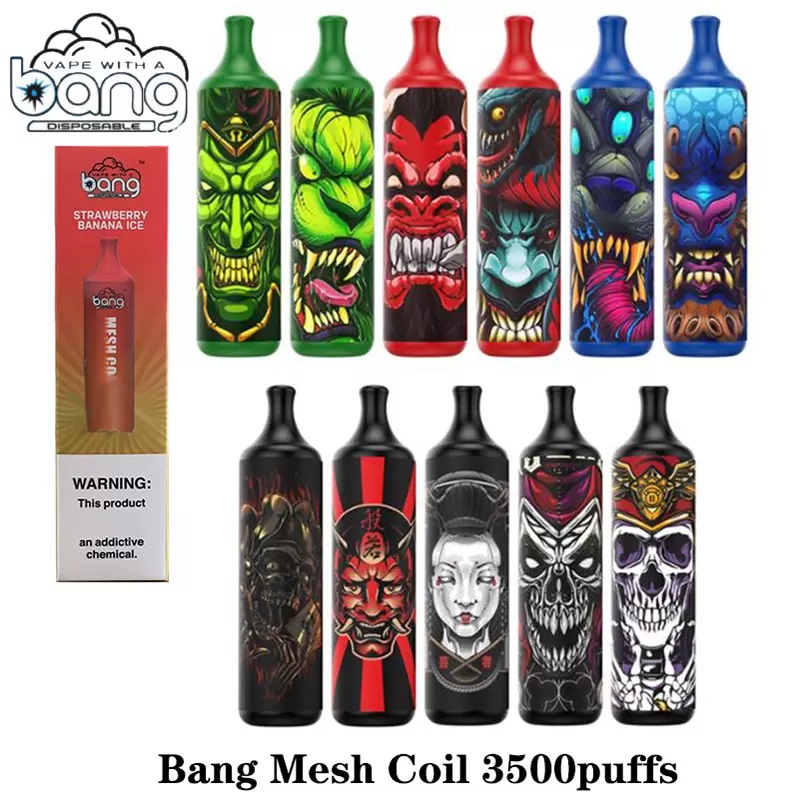 

Original Bang mesh coil 3500 PUFFS Disposable E cigarette 10ml Pre-Filled 1400mAh Power Battery vapes pen starter kit elux legend mini puff air mesh