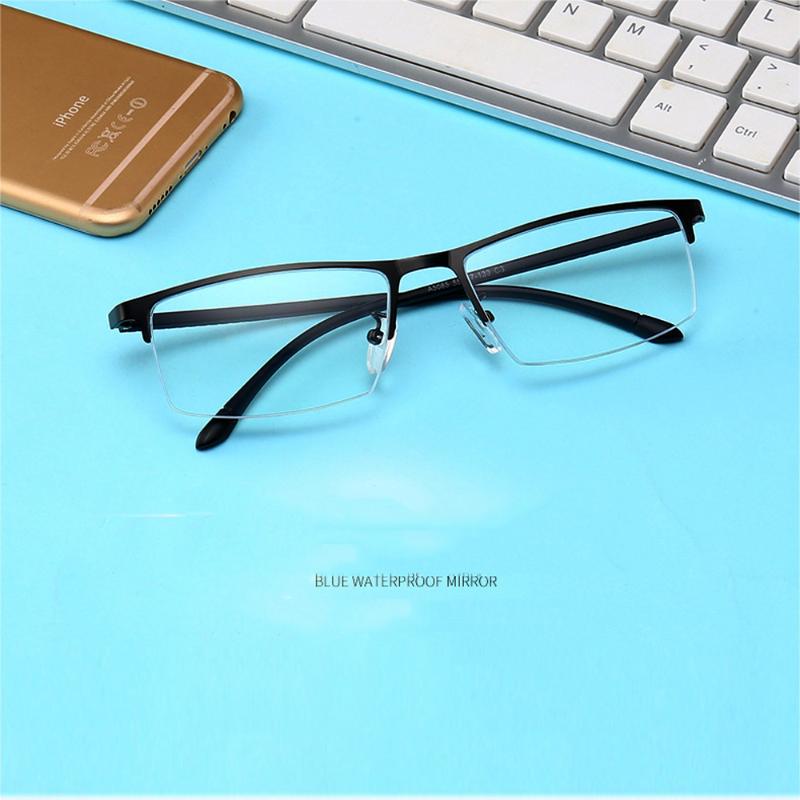 

Sunglasses VIDA Blue Ligh Blocking Halfrim Business Style Ultralight Metal Frame Men Unisex Reading Glasses 1.0 1.5 2.0 To 4.0Sunglasses