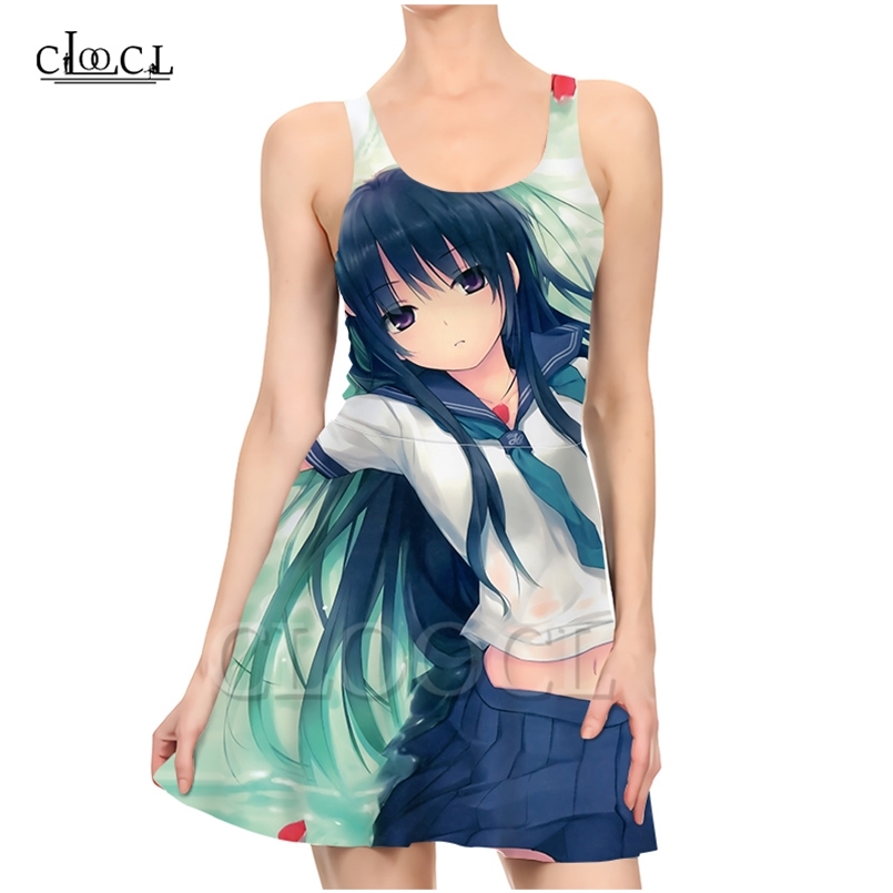 

est Girl Anime Ladies Sleeveless Dress 3D Print Dresses Fashion Sexy Women Slim Summer Beach Dress 220617, Dress women