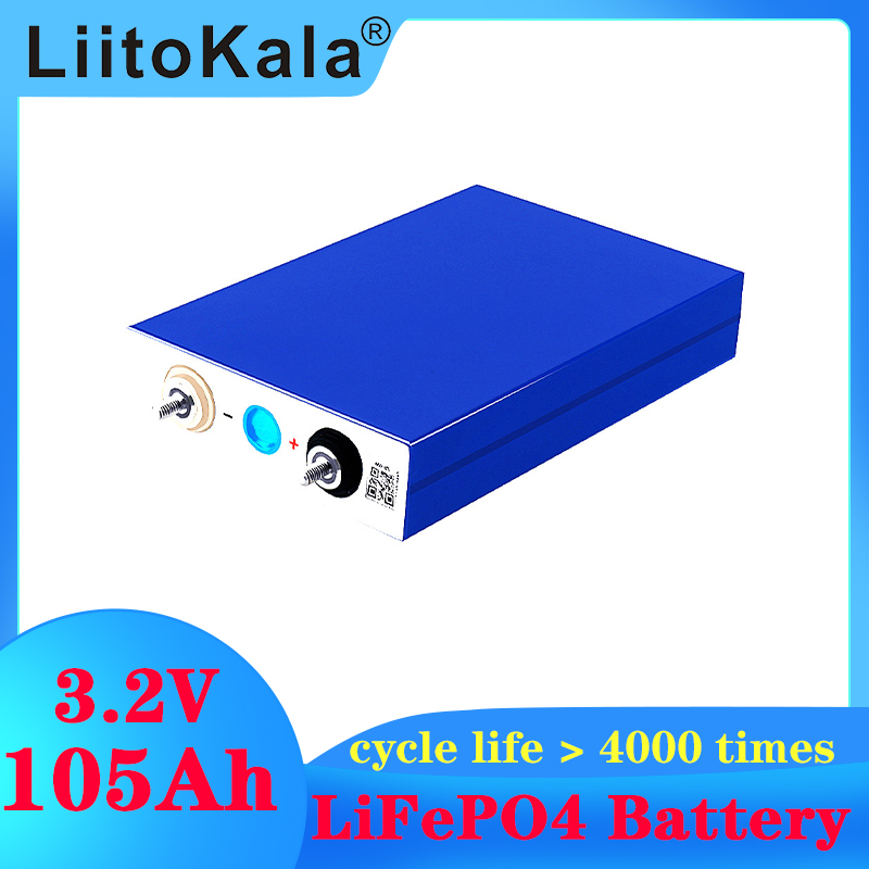 

LiitoKala GRADE A NEW 3.2V 100Ah 105Ah lifepo4 battery CELL 12V 24V for EV RV battery pack diy solar EU US TAX FREE EV/Narrow Boat/electric Car/Solar Energy System
