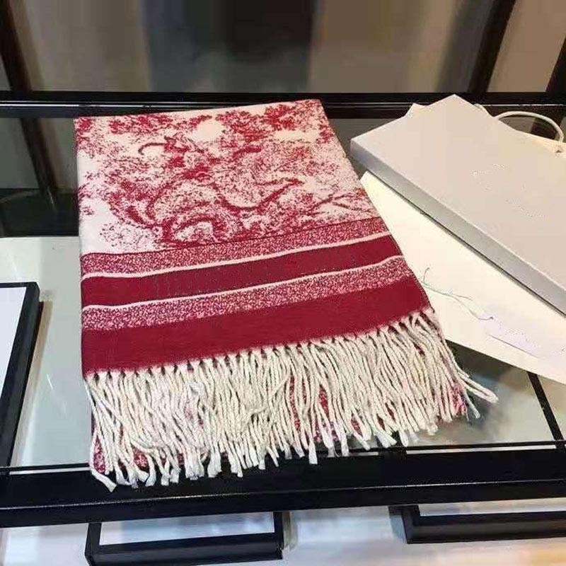 Brand 2022 woman cashmere scarf Men and Women winter scarves ladies Shawls Big Letter pattern wool Landscape animal Print Pashminas 70cm X 180cm