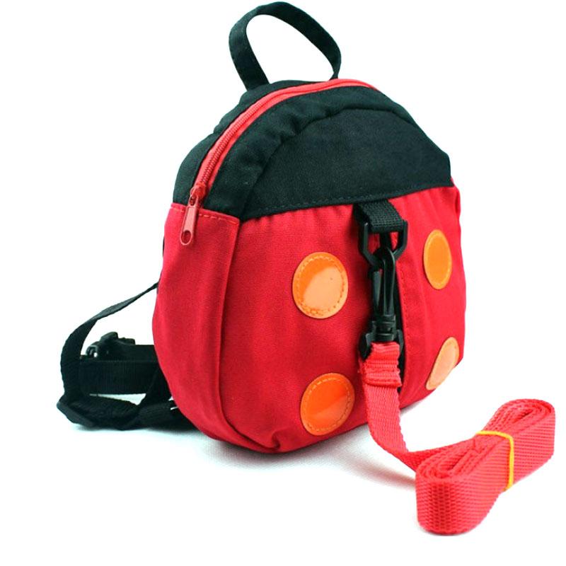 

School Bags Baby Walker Children Anti Lost Harness Backpack Walking Wings Keeper Toddler Safety Bag Strap Carrier For Kids, Ladybug
