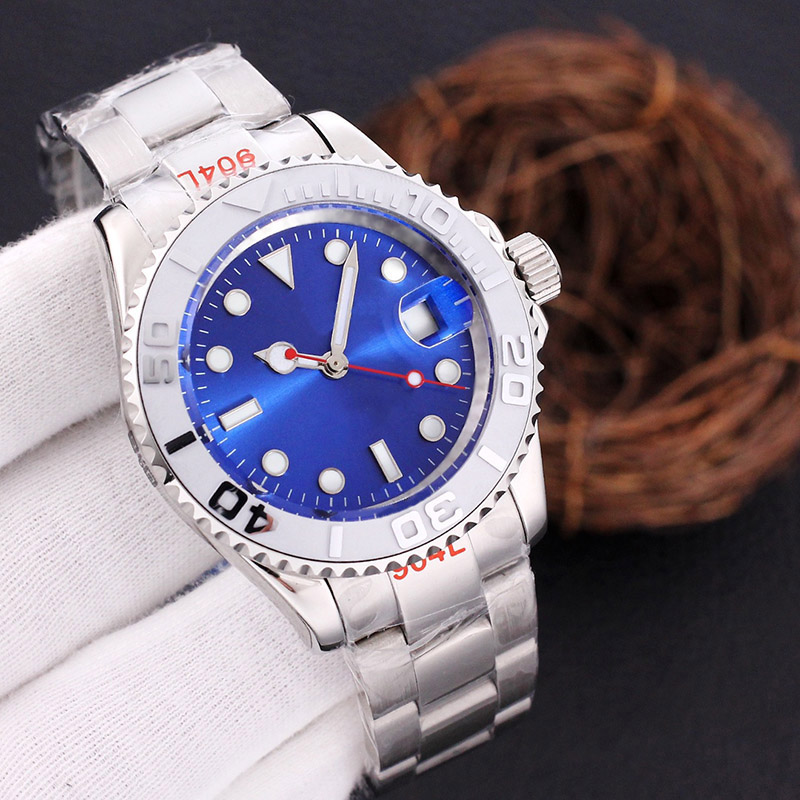 40mm montre pour hommes cadran en or rose 2813 montres de mouvement maître automatique montres mécaniques saphir 904L bracelet pliant en acier lu