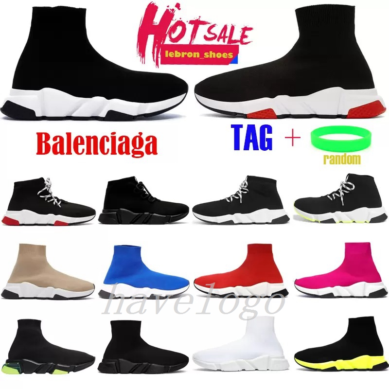 

Balenciga Socks shoes Classic casual shoe for men women Trile black red green sole fashion sneaker mens trainers size -45, Customize