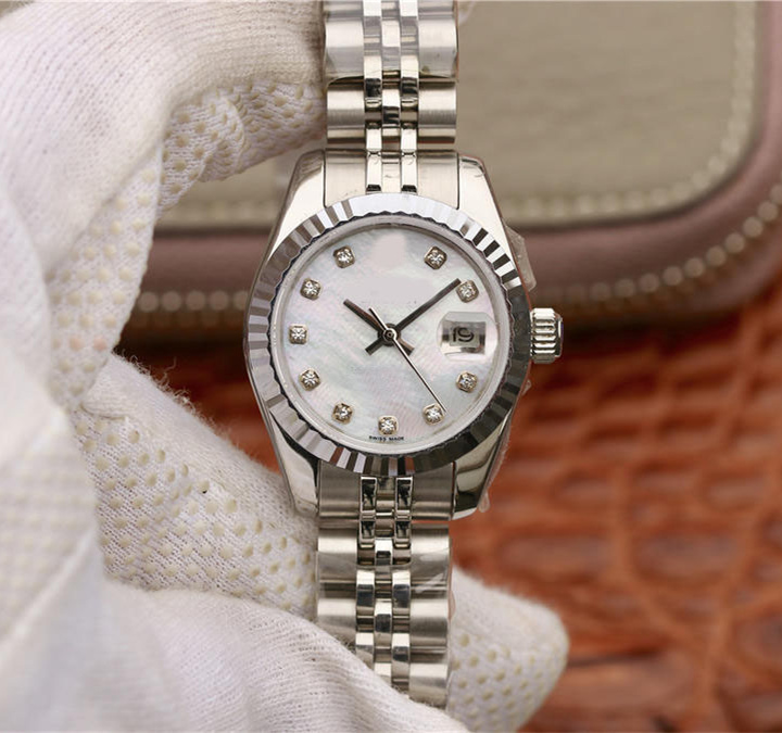 Luxury High Quality 28 mm Ladys Automatics Watches Women's Watch Eta 2813 Mouvement Steel Ladies Date Président 279174 SAPHIRE WRISTRACHES