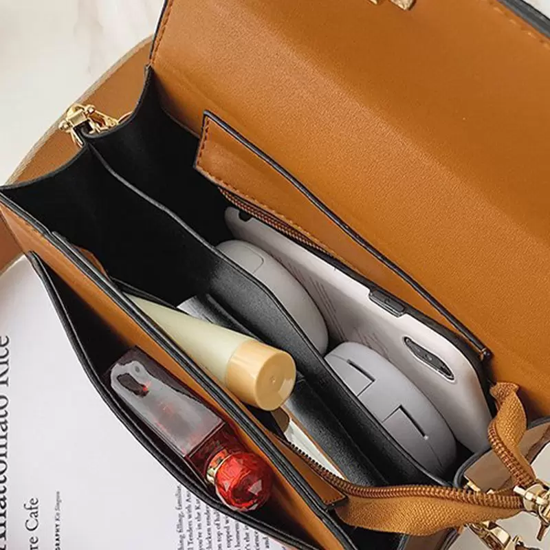 

New 2021 Branded Suede Leather Square Shoulder Messenger Bags For Women Fashion Trend Handbags Purse Luxury Designer Corss Body, Brown