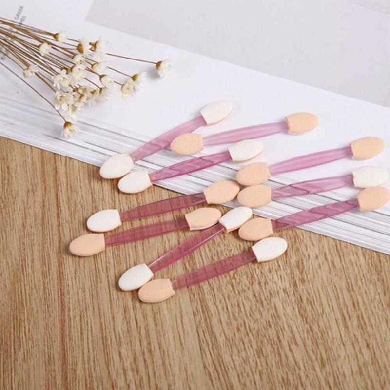 

Makeup Brushes 10pcs Disposable Portable Designer Double-ended Plastic Handle Sponge Tools Facial Eyebrow Brush Set Eyeshadow