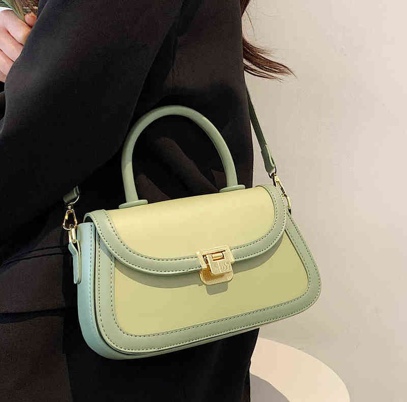 

Summer Handbag Women's Bag 2022 Spring New Trendy Fashion Texture Small Square Bag Niche All-match Messenger Bag Y220405, Black