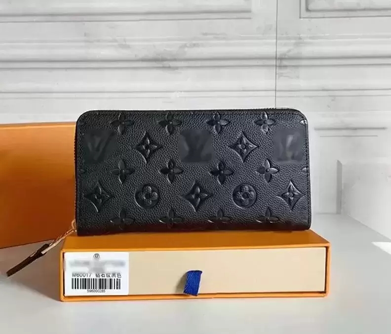 

GGs LOUISS VUTTONS LVs YSLs Fashion women high quality clutch leather wallet single zipper wallets lady ladies long classical long purse with