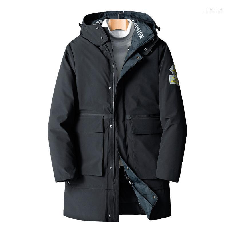 

Long Thick Winter Jacket Men Brand Clothing Warm Parka Coat Male High Quality Padded Hooded Jackets Oversize -8XL1 Phin22, Black