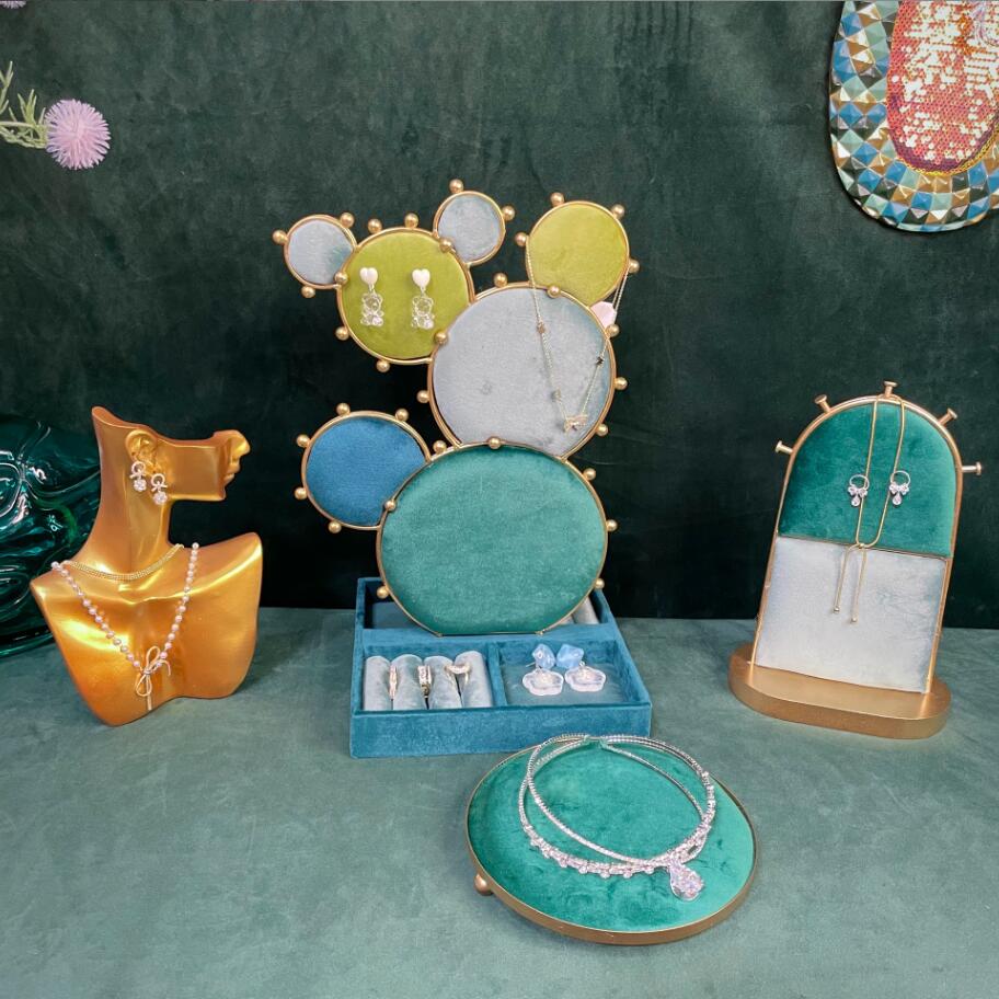 Earrings storage Holders jewelrys rack earring necklace light luxury high-grade jewelry box household-image-757043297