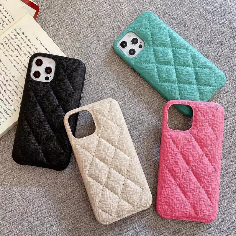 

Premium caviar rhombus phone cases iPhone 12 13promax 11 soft 8p/xs leather fashion phone case, Customize