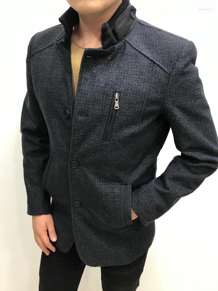 

Men's Down & Parkas Autumn Winter Mens Regular Fit Classic Smart Casual Stamp Coat Jacket For Men Windproof Kare22, Navy blue