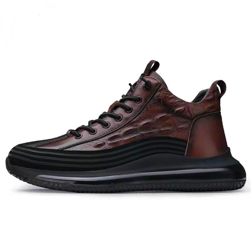 

Men Sneakers Light Breathable Running Shoes Outdoor Comfortable Leisure Lace Up Gym Male Casual Walking 220614, Brown