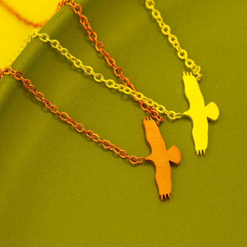 

Pendant Necklaces Attract 10pcs Bird Choker Stainless Steel Chain Cute Eagle Necklace Women Men Vintage Jewelry Animal Colar MasculinoPendan