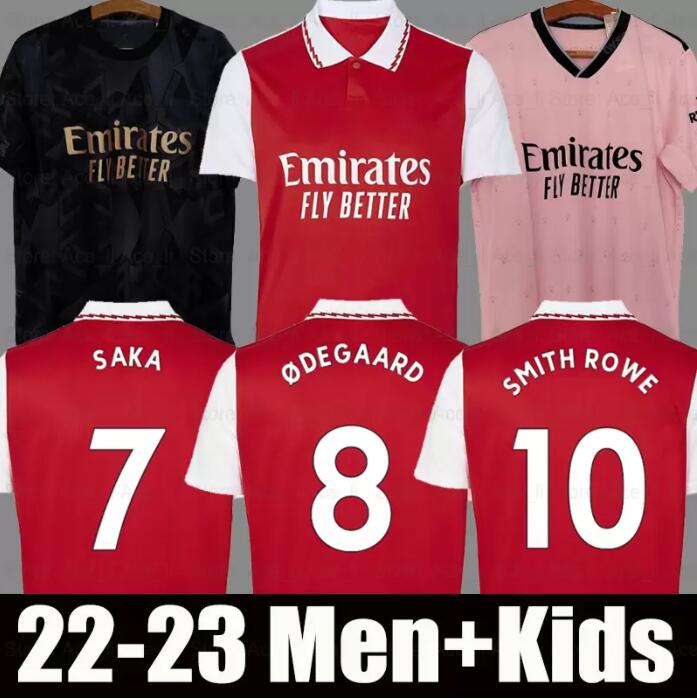 

22 23 PEPE SAKA jerseys Fans Player version Gunners ODEGAARD THOMAS WILLIAN NICOLAS TIERNEY SMITH ROWE 2022 2023 soccer football shirt Men Kids kit, White