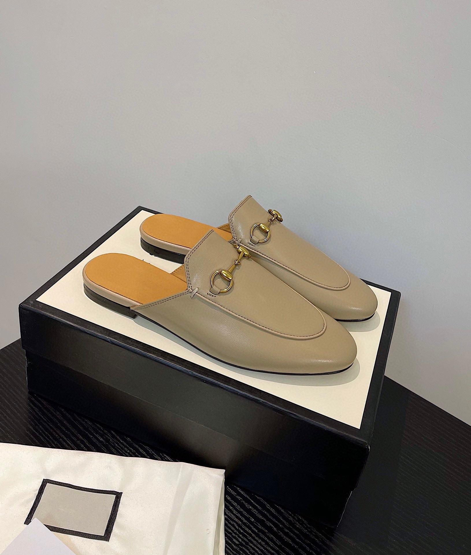 With Box Sandal 2022 GGity Sandal100 %Leather Luxurys Designers Men Slippers bb