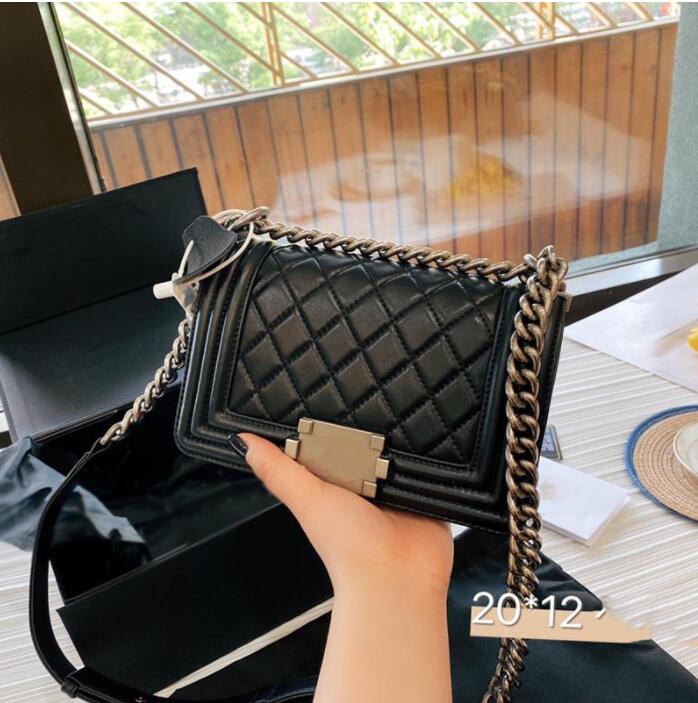 

TZ Vintage Luxury Desinger Lambskin Shoulder Bags Real Leather Interwoven Chain With Series Number Purse Cosmetic Pochette Classic Flap Sacoche Handbags 20CM/25CM, Shipping
