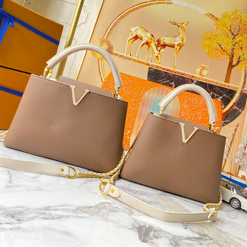 

Handbag Purse Women Crossbody Bag Flap Shoulder Bags Touch Fashion Metal Hardware Buckle Metal Chain Weaving Clemence Genuine Leather Top Quality Tote Handbags, 27*18*9cm