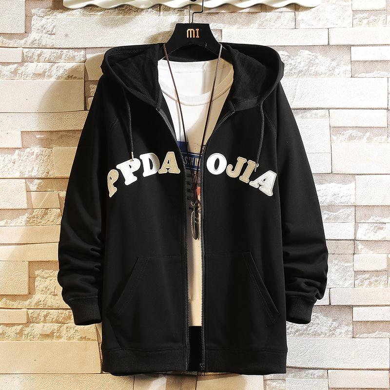 

Men's Hoodies & Sweatshirts Harajuku Zip Up 2022 Oversize Autumn Spring Black White Print Men'S Hip Hop Punk Streetwear Casual PulloverM, W5506 d