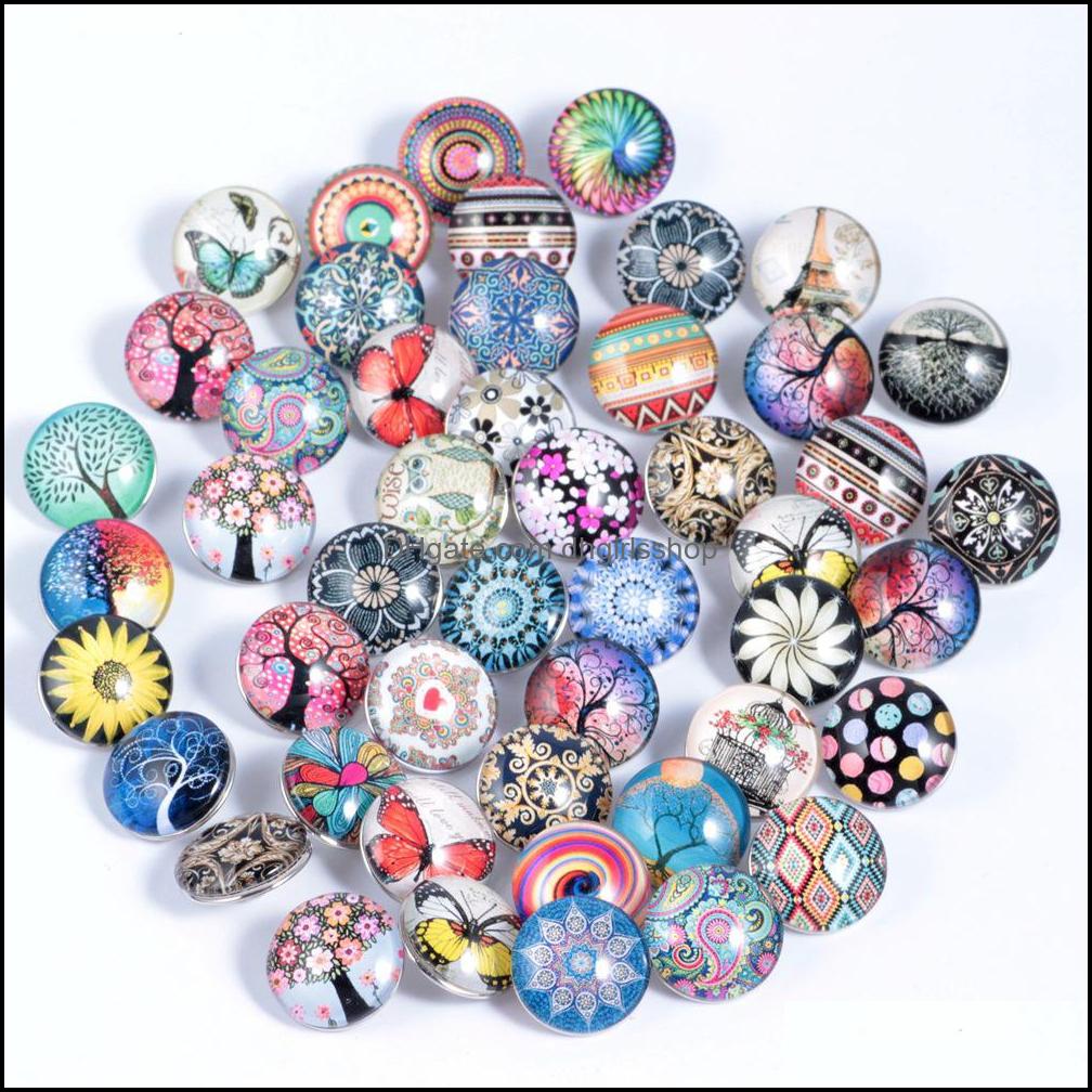 

Charm Bracelets Jewelry For Snap Button Necklace 18Mm Ginger Glass Rhinestone Wholesale Diy Accessories Leather Dh5Hw