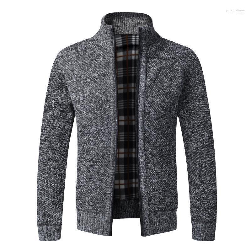 

Men's Winter Thick Business Casual Sweater Coats Cardigan Men Slim Fit Knitwear Outwear Warm Autumn Jumper M-4XL Sweaters, Dark gray