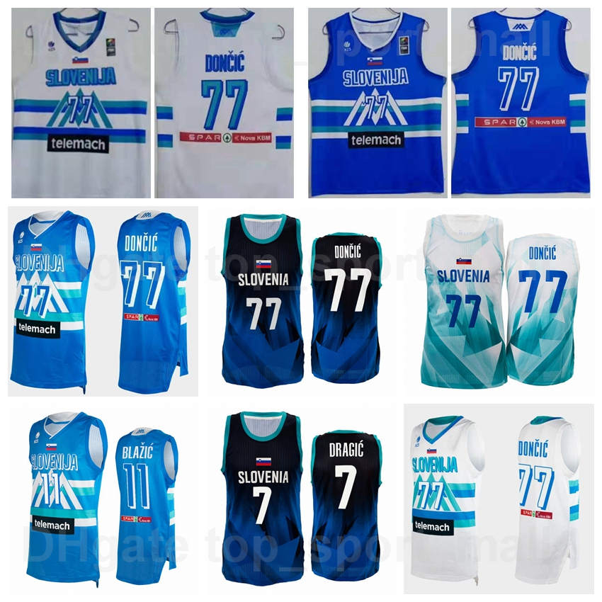 

2020-20 Tokyo Slovenia Basketball Luka Doncic Jersey 27 Ziga DIMEC 5 RUPNIK 7 Klemen PREPELIC 15 Gregor HROVAT 6 Aleksej NIKOLIC Blue White