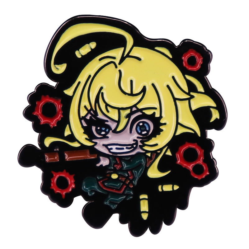 

Saga of Tanya the Evil Anime Lapel Pins for Backpacks Women's Brooches on Clothes Enamel Pin Badges Fashion Jewelry, As picture