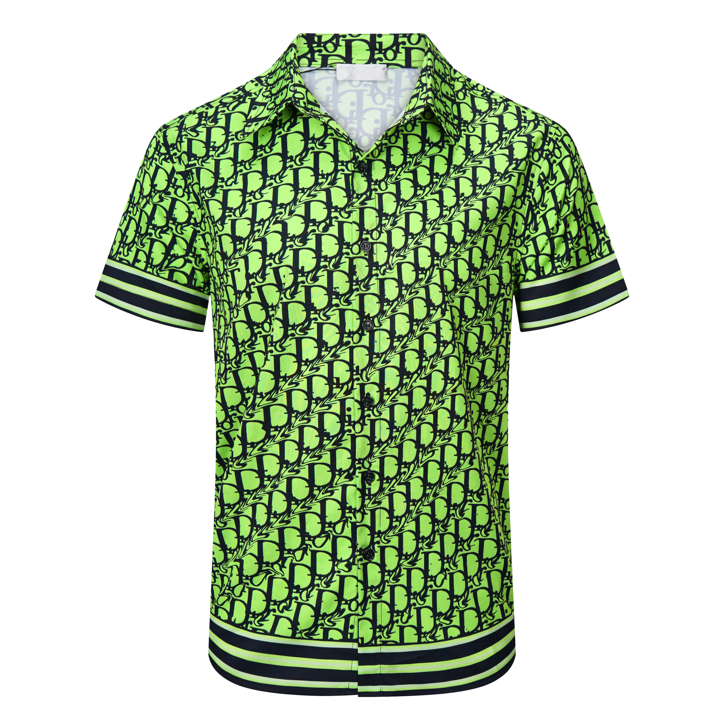 

New Fashion Silk Hawaiian Shirt Chemise Homme Beach Shirts Men's Designer Bowling Shirt Casual Shirts Men Summer Blouse Short Sleeve Loose Dress Shirt M-2XL, As picture show