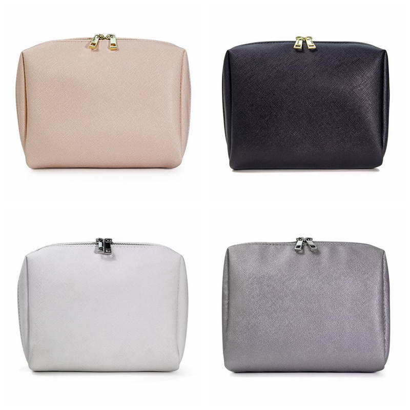 

Cosmetic Bag for Women PU Leather Makeup Pouch Travel Toiletry Bags Girls Portable Water Resistant Daily Storage Organzier, As picture show