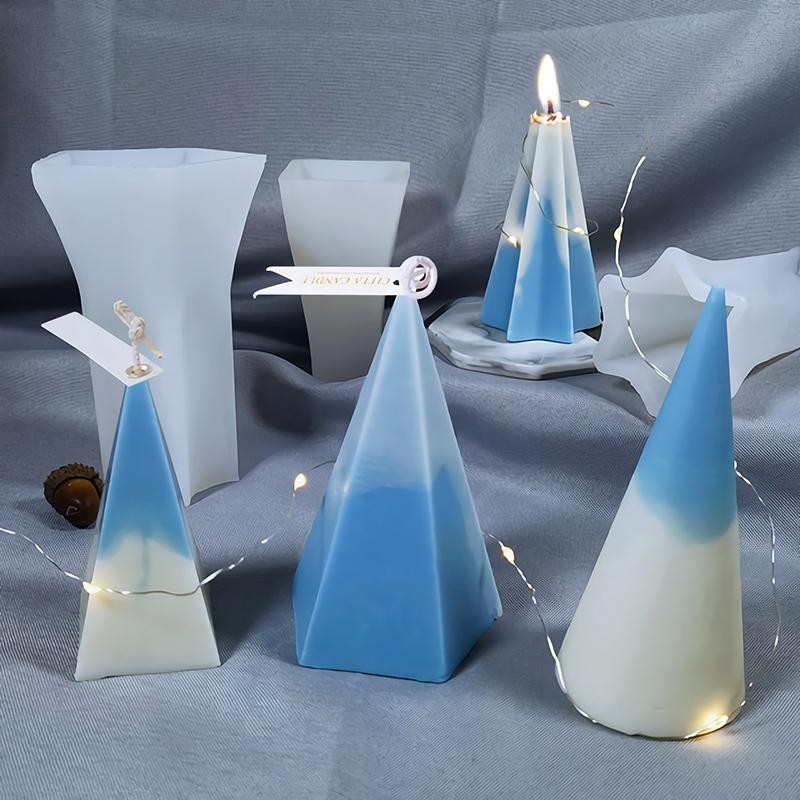 

Craft Tools Geometric Silicone Candle Making Mold Handmade DIY Cone Shaped Wax Melt Mould Epoxy Resin Form For Candles Soap