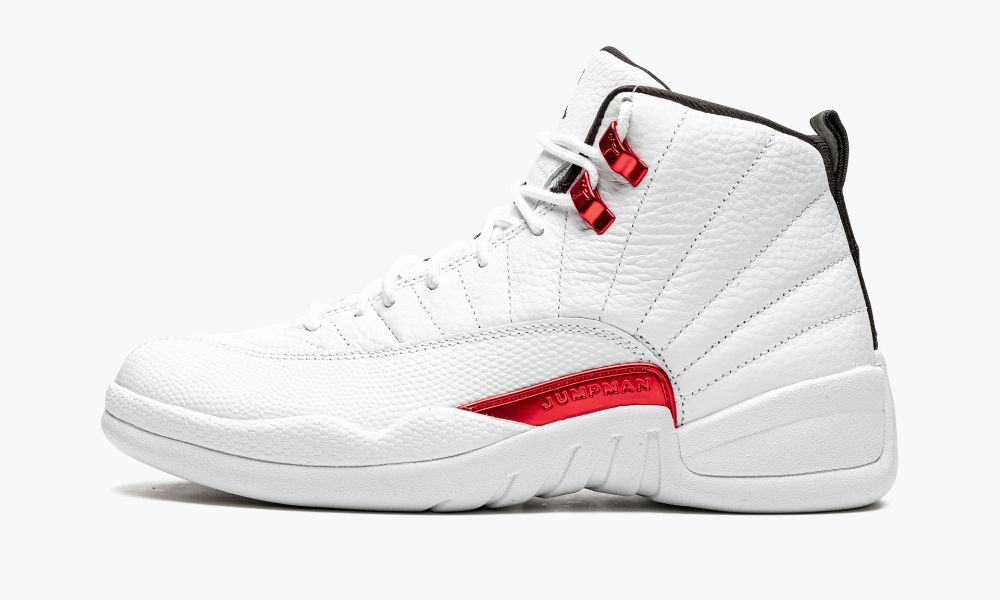 

Shoes Mens Jumpman 12 XII Retro Twist Basketball Shoe Top Quality Sports Sneakers Real Fiber White/University Red-Black Size 36-47