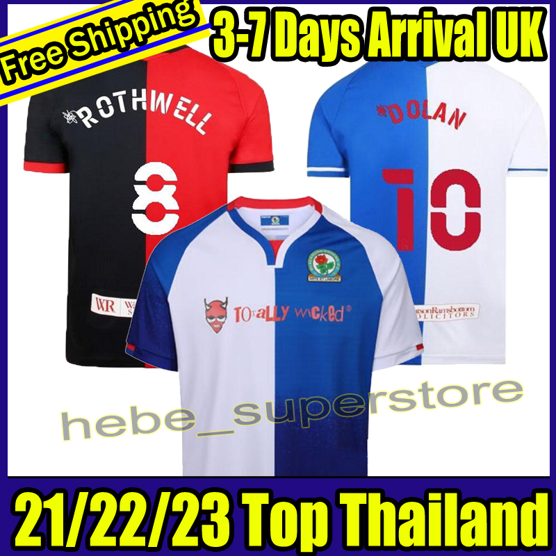 

2022 2023 Blackburn Rovers Soccer Jerseys 2021 Home Away Football shirt Kit ROTHWELL GALLAGHER DOLAN BRERETON DIAZ DACK LENIHAN maillots de foot, 22-23 home