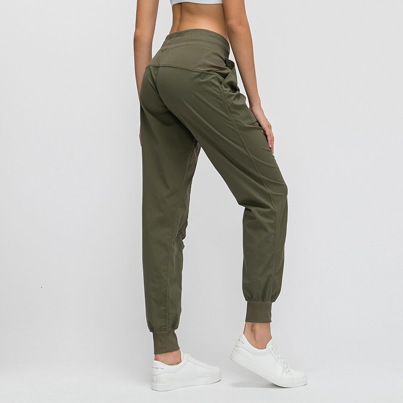 

L-90 Yoga Dance Pants High Gym Sport Relaxed Lady Loose Pants Women Sports Tights Gym sweatpants Femme yoga outdoor Jogging Pant, Black