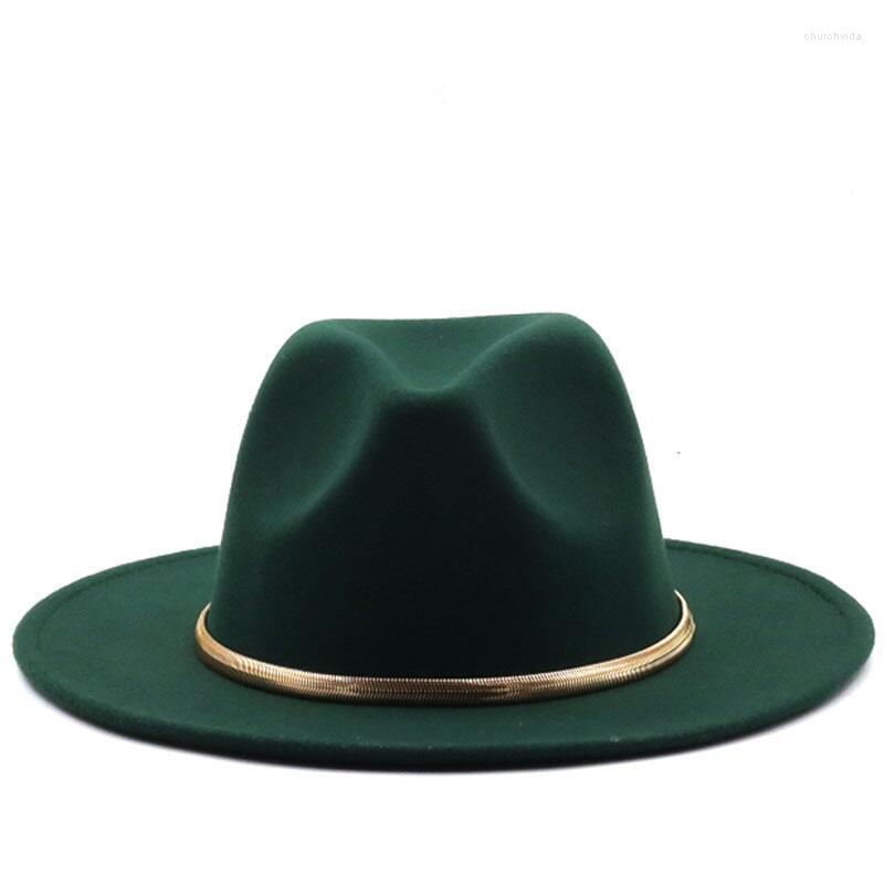 

Berets Black/green Wide Brim Simple Top Hat Panama Solid Felt Fedoras For Men Women Artificial Wool Blend Jazz CapBerets BeretsBerets, Fruit green
