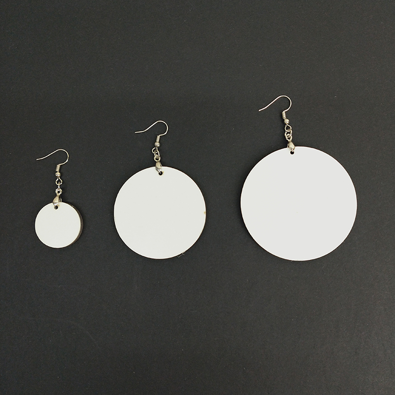 

Sublimation Earrings Fashion Accessories Blank White Pendants DIY Dangler Round Earring Handwork For Gift