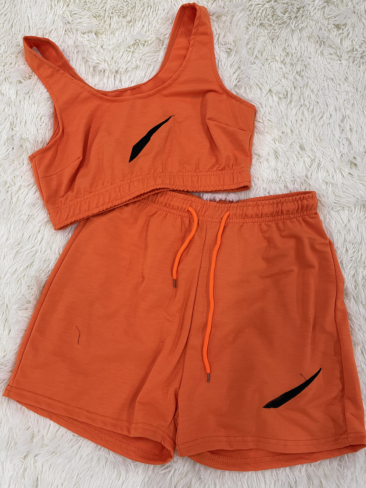 

Womens Two Piece Pants set underwear and shorts Fashion two-pieces sets tank shorts multi colors embroidery logo hook street sports outdoor wear beach wears, White