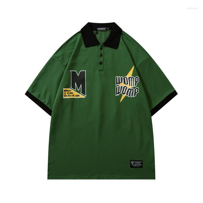 

Men's Polos Summer Hip Hop Fashion Print Men T-Shirts MT00012229Men's Mild22, Gray