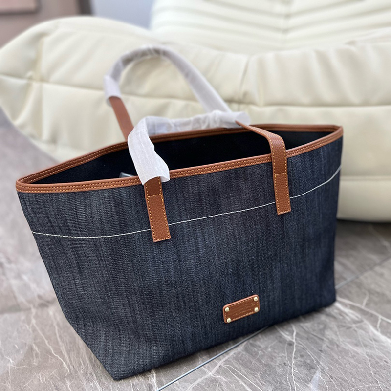 

Designer Women BUB Denim Tote Bag England London Brand Blue Cannvas Leather Strap Totes Shoulder Handbags Lady Large Shopping Handbag Luxurys Designers Bags