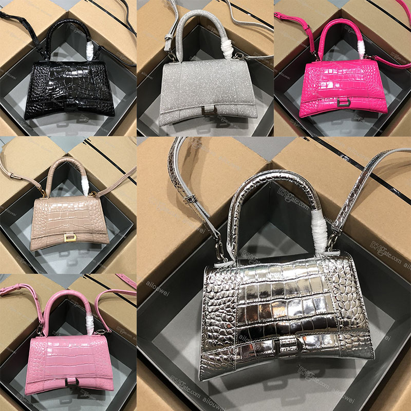 

Hourglass Bag Designer small handbags mini luxury women crocodile embossed fashion pink black hour glass shoulder womens bags crossbody green white Hacker Project, Actual pictures contact me