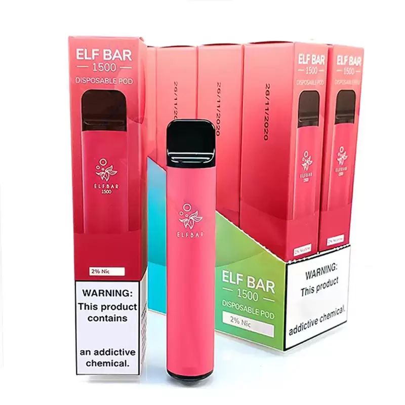 

Elf Bar Disposable E Cigarette Starter Kit Strength 2% 1500 Puffs 850mAh Battery Vape Pen Device 4.8ml Pre-filled Pods Cartridges Elfbars Vapes