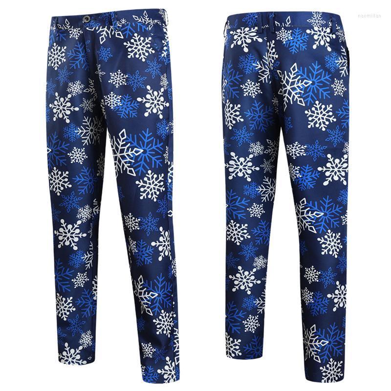 

Men's Pants Men's Fashion Casual Christmas Printed Suit Trousers Western-style ClothesMen's Naom22, Red