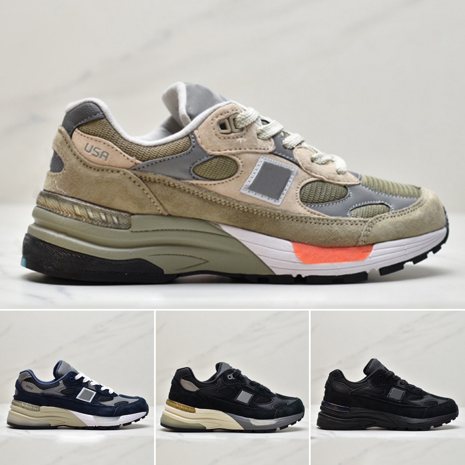 

M992 992 sneaker Shoes running shoe 1 1 Sneakers reflective Chaussures men women boy girl mems track 2 blue black grey trainer made in usa mens athletic womens run shoe, #3