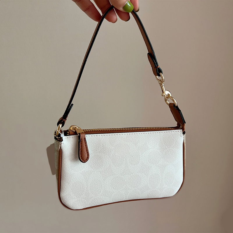 

Chains Axillary Bags Print Mahjong Clutch Bag Letter Shoulder Bags Genuine Leather, White